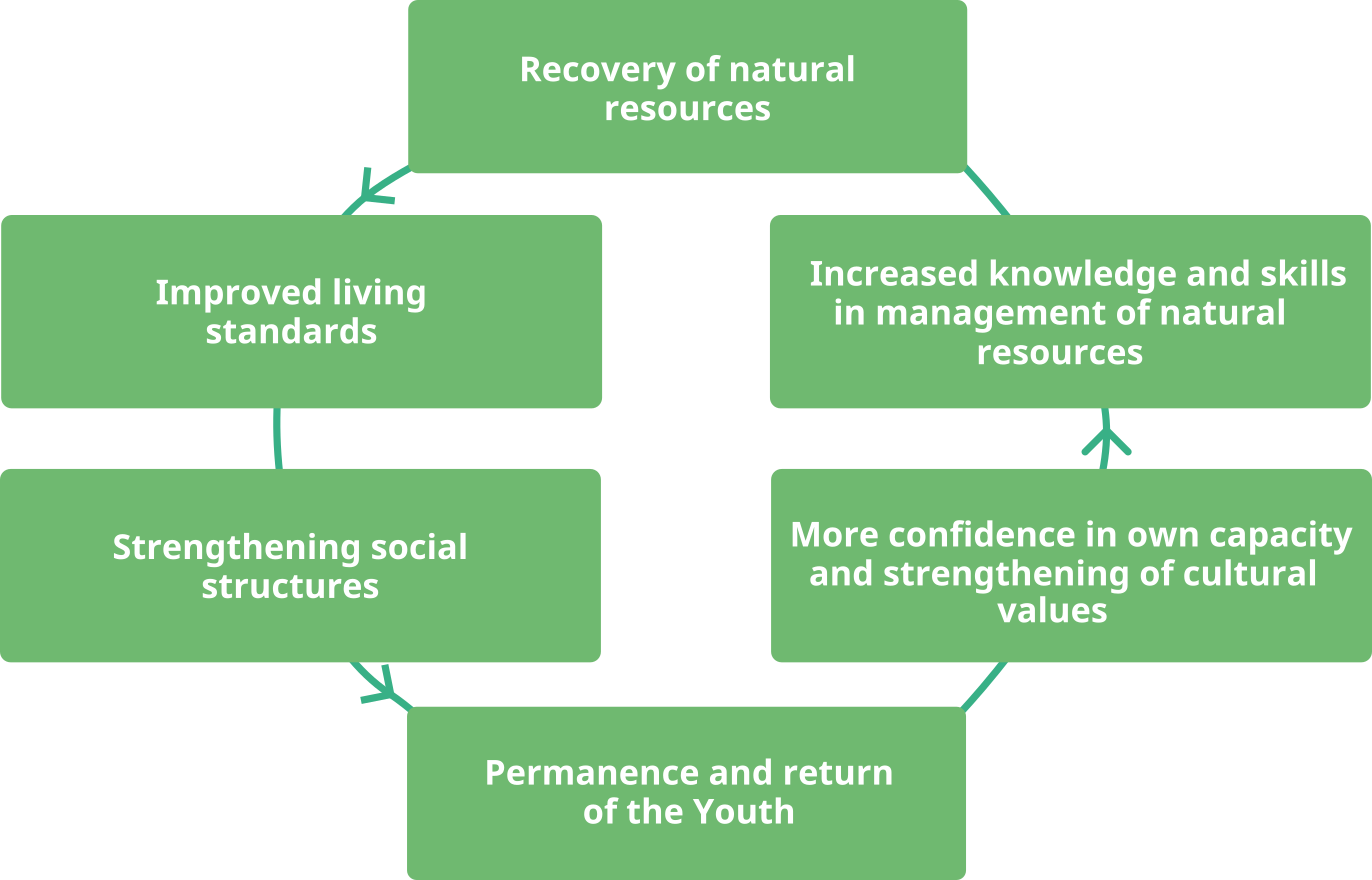 Greening Earth outcomes diagram